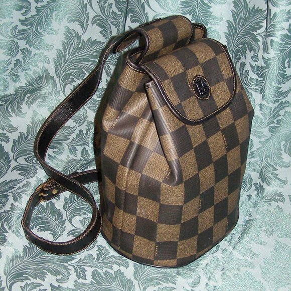 RARE Fendi Backpack/Sling bag Unisex Chess Board Pattern - Picture 1 of 14